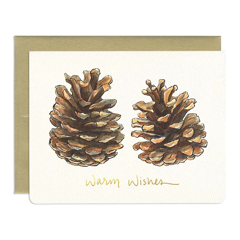Pinecones "Warm Wishes" Card