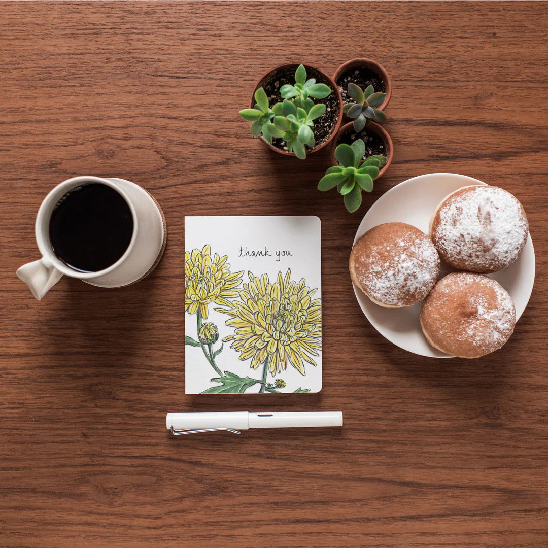 Chrysanthemum Thank you Card