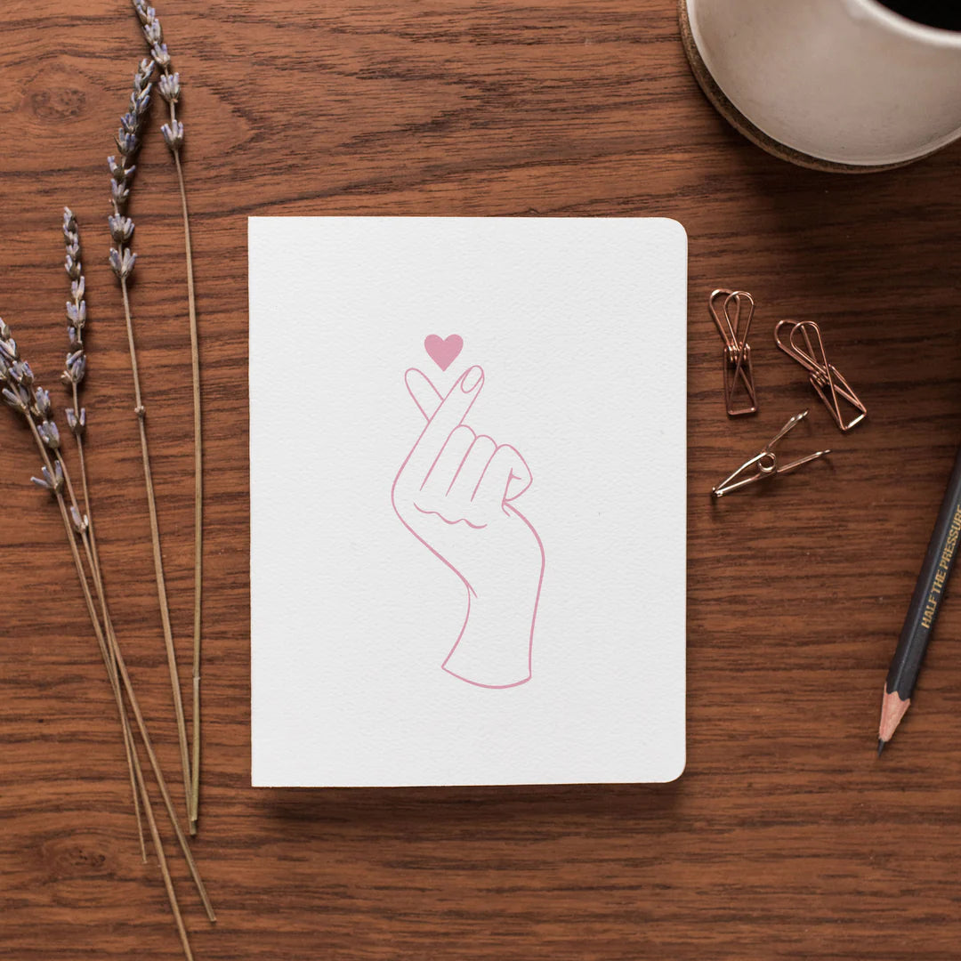 Finger Heart Letterpressed Card