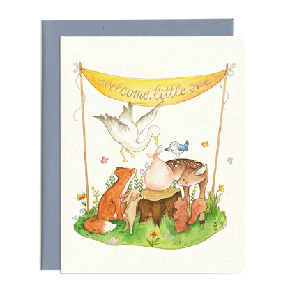 Forest Friends Baby Card