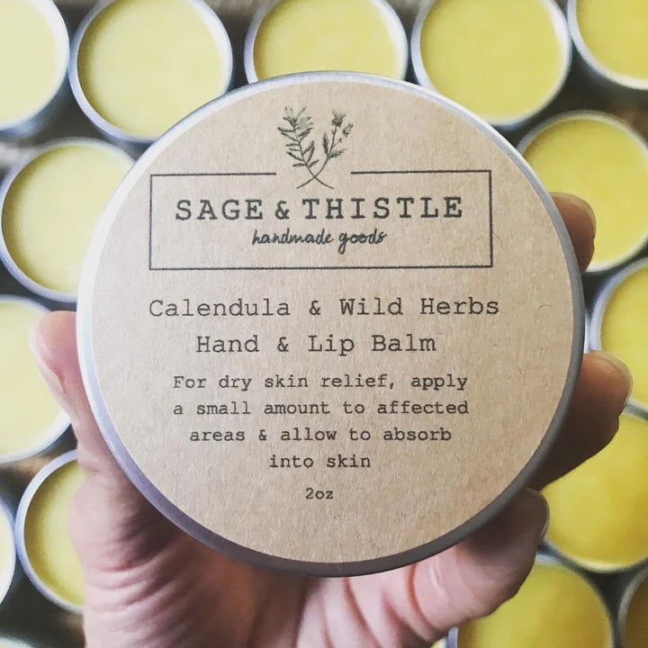 Calendula & Wild Herbs Hand & Lip Salve {Rose, Chamomile & Marshmallow Root}