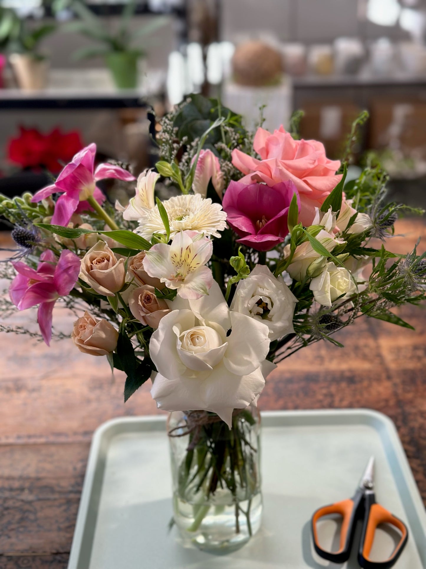 Fresh Mason Jar Arrangement Workshop