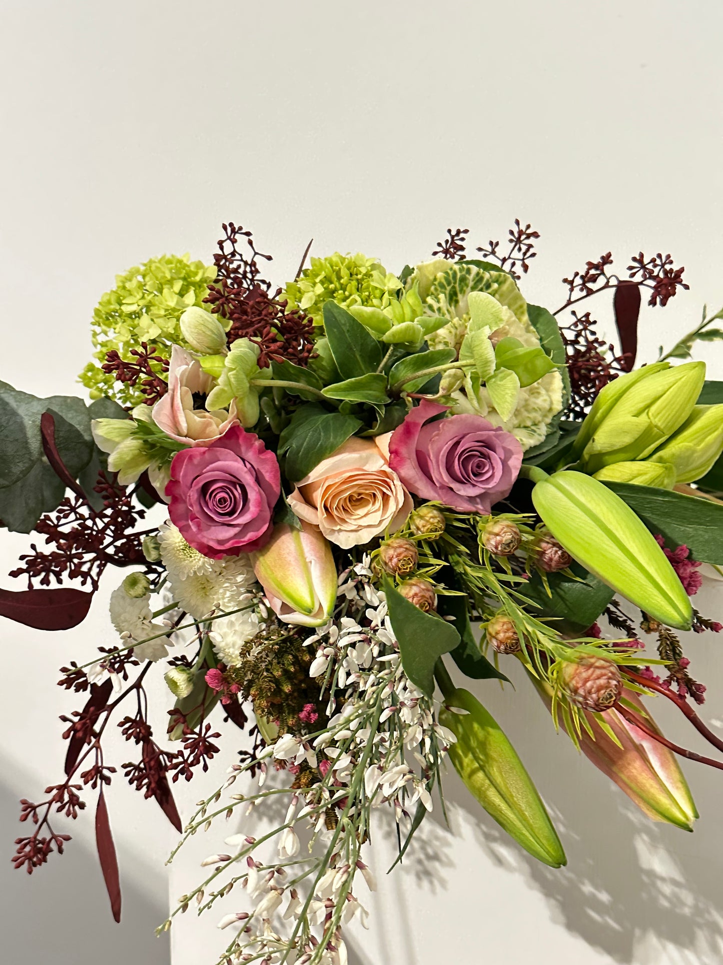 Pink, Green & A Touch of Burgundy