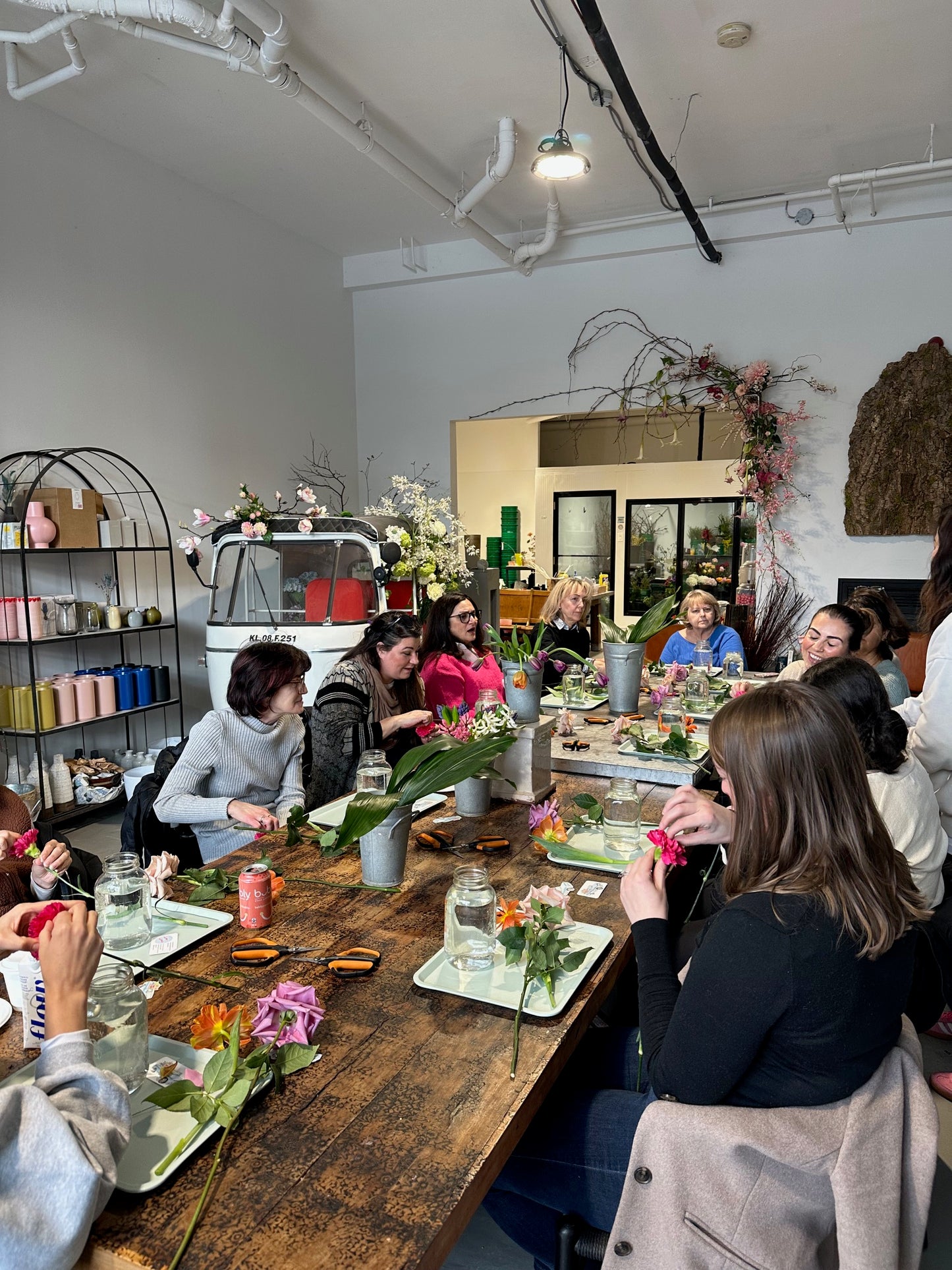 Fresh Mason Jar Arrangement Workshop