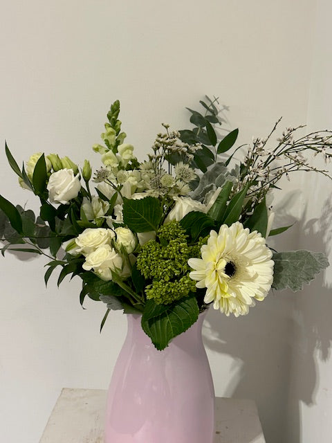 Garden Whites & Greens – Blush Vase Edition