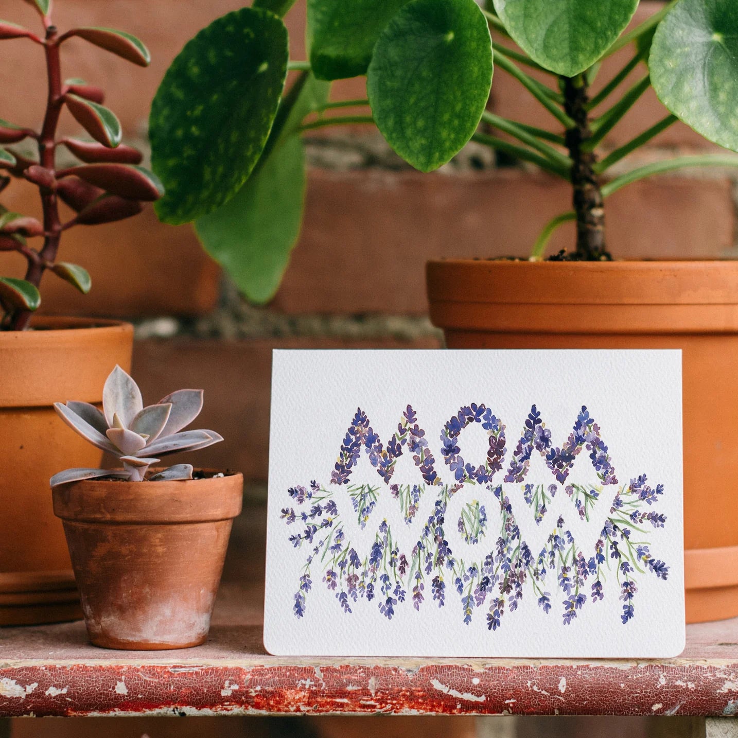 Mom/Wow Lavender Card