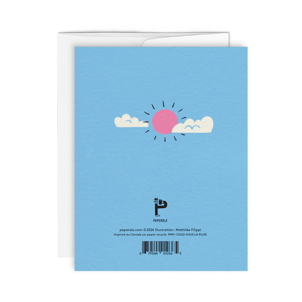 "Sous La Pluie" Card