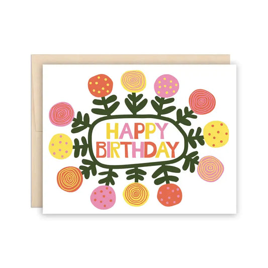 Happy Birthday Flower Garden Card