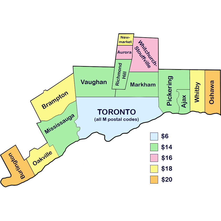 Delivery Zones Map