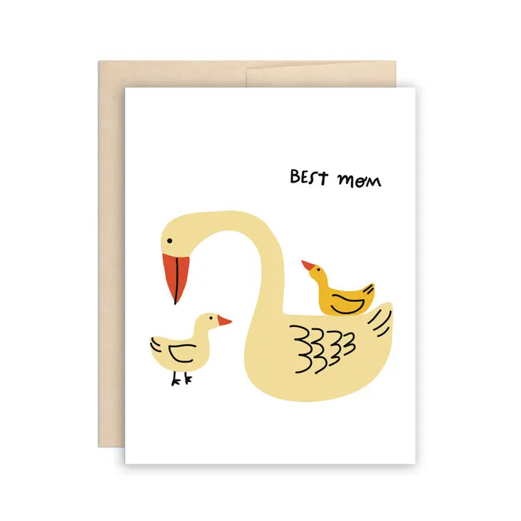 Best Mom Swan Card Lou Lous Flower Truck