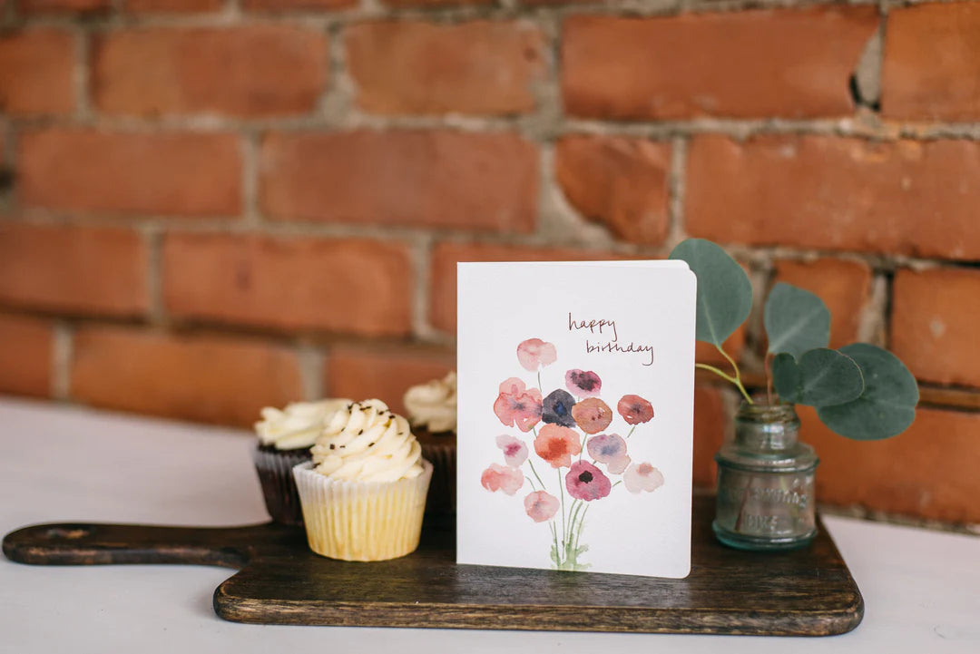 Poppies Birthday Card