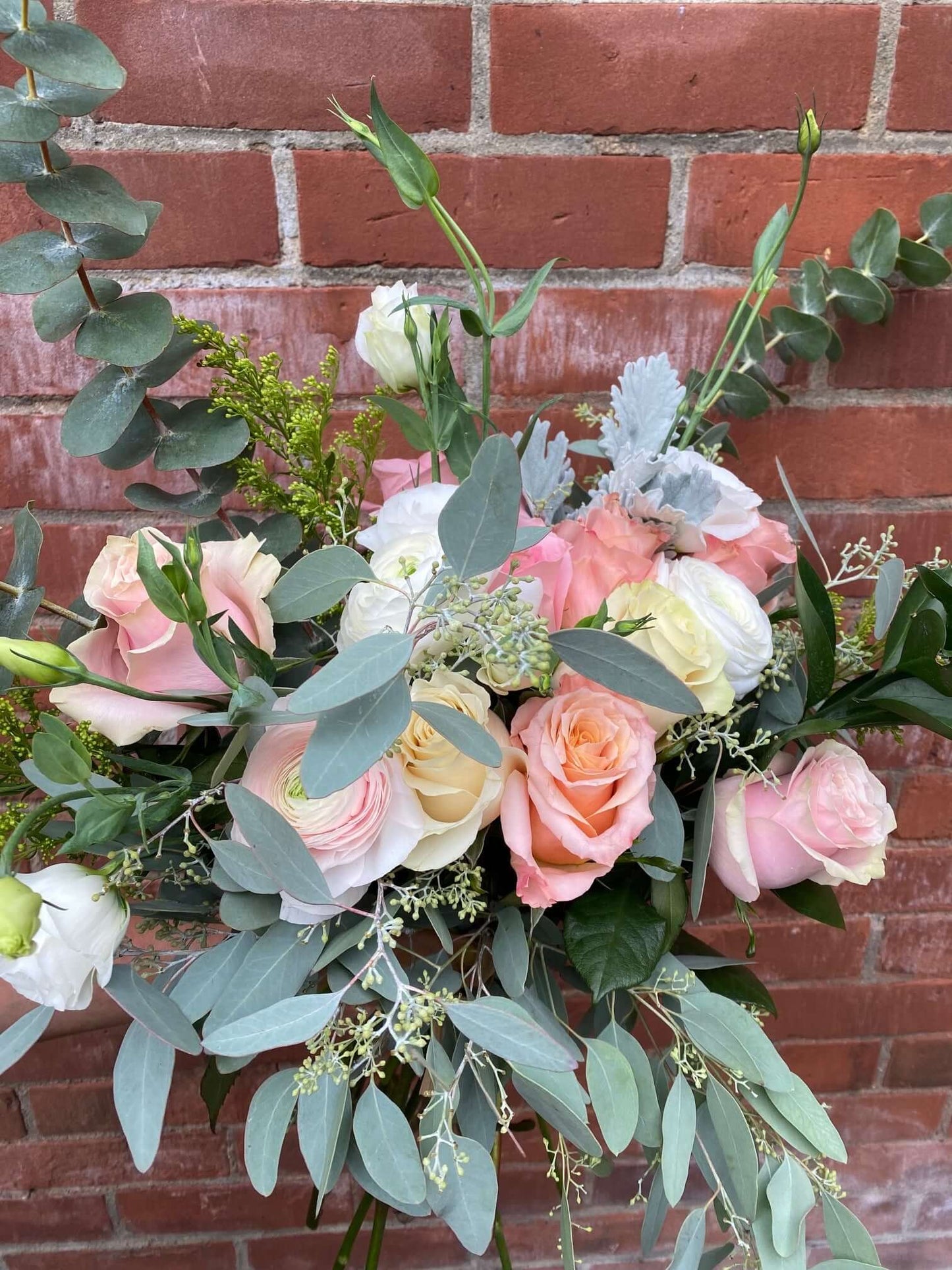 Blushing Mama Rose & Ranunculus Bouquet, by Lou-Lou's Flower Truck