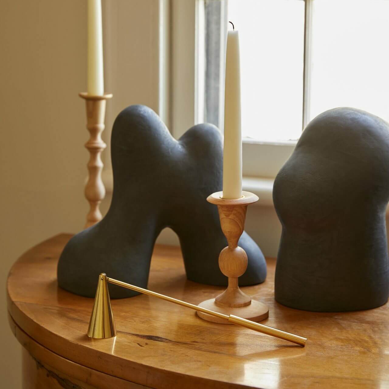 SIR/MADAM Solid Brass Modernist Candle Douter, by Lou-Lou's Flower Truck