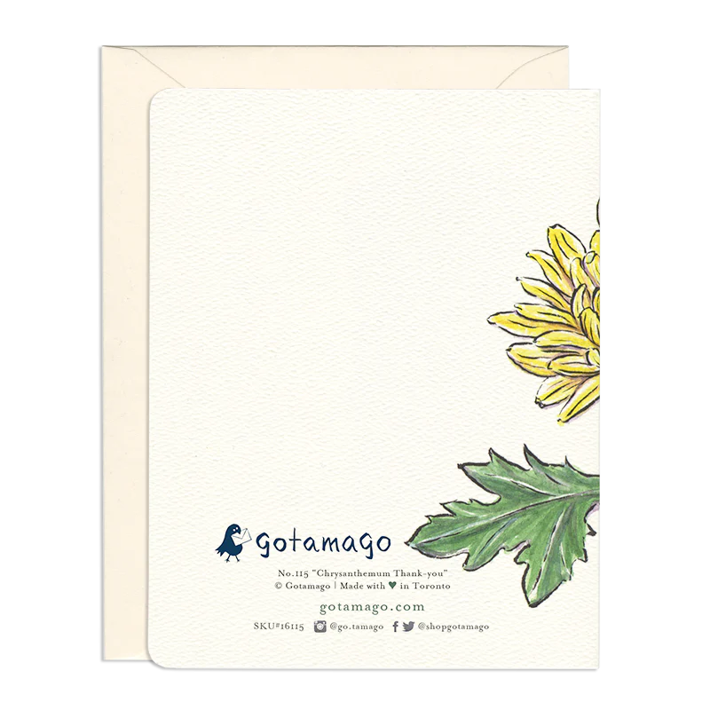 Chrysanthemum Thank you Card