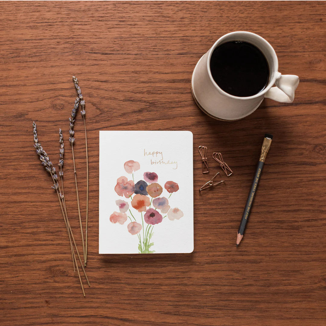 Poppies Birthday Card