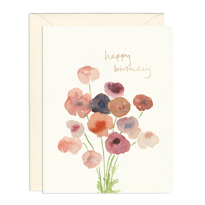 Poppies Birthday Card