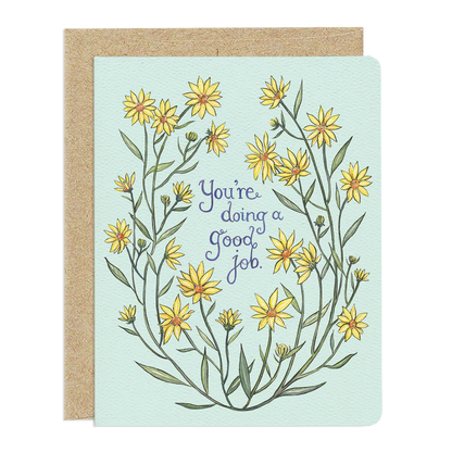"You're Doing a Good Job" Sunflower Encouragement Card