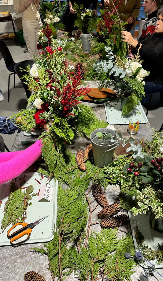 Festive Mason Jar Arrangement Workshop