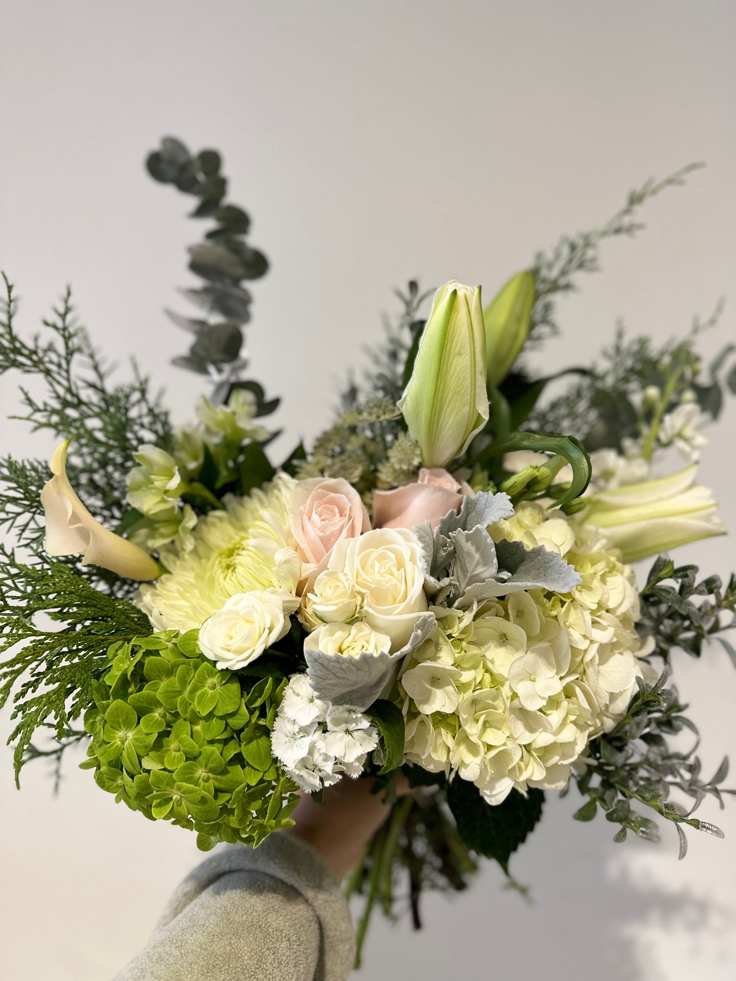Sweet Silver Holiday Bouquet