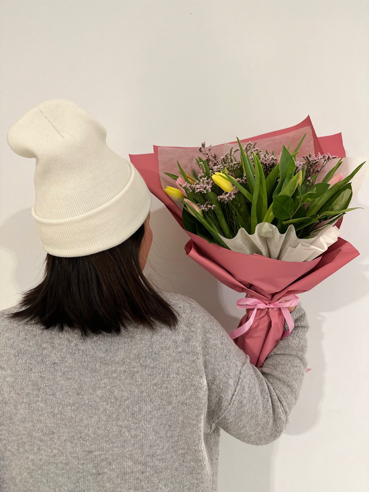20 Mixed Tulips with Deluxe Korean-Style Wrapping
