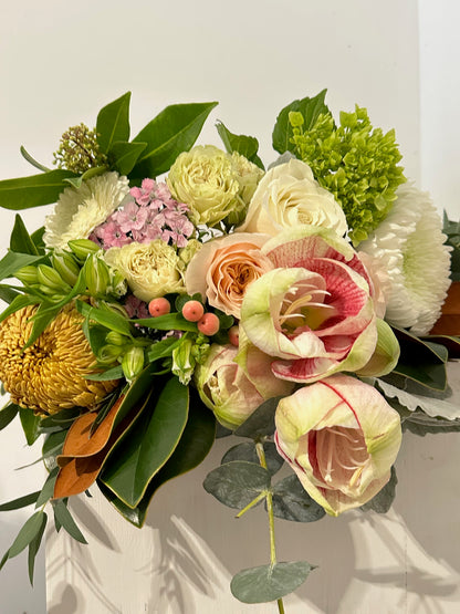 Seasonal Classic Amaryllis & Magnolia Bouquet