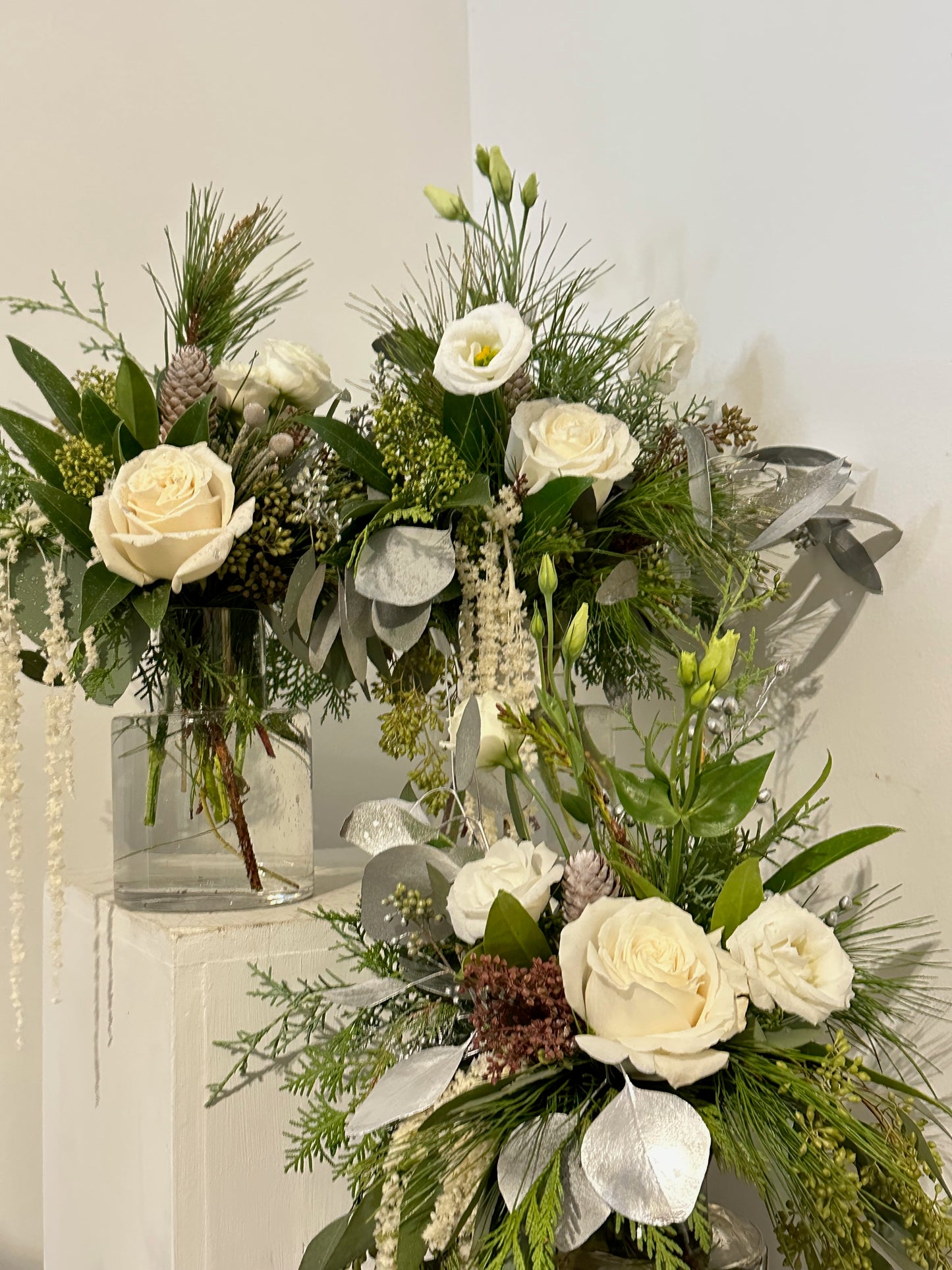 Frosted Elegance Bud Vase