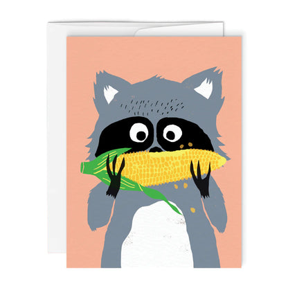 "Glouton" Raccoon Card