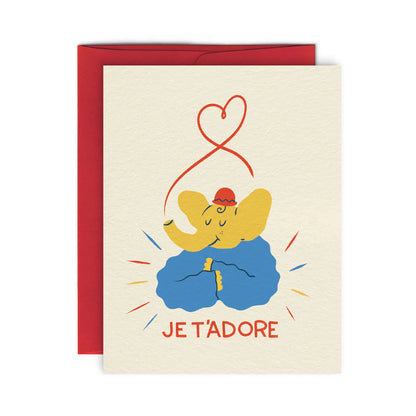 "Je t'adore" Card