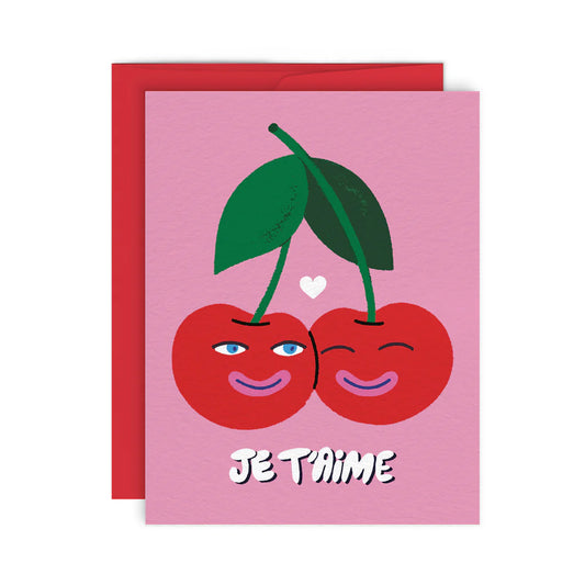 "Je T'Aime" Cherries Card