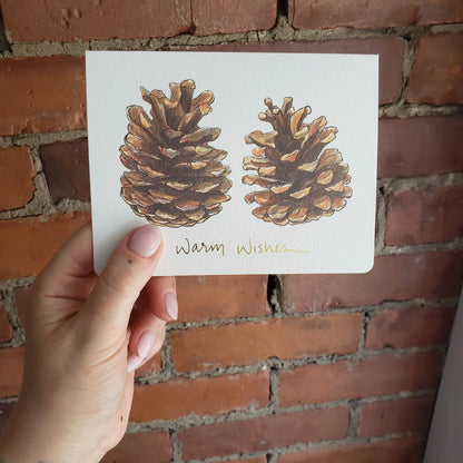 Pinecones "Warm Wishes" Card