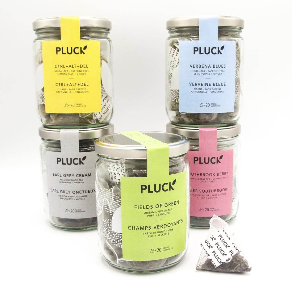 PLUCK Chamomile Flower Organic Tea (20 servings in glass jar), by Lou-Lou's Flower Truck