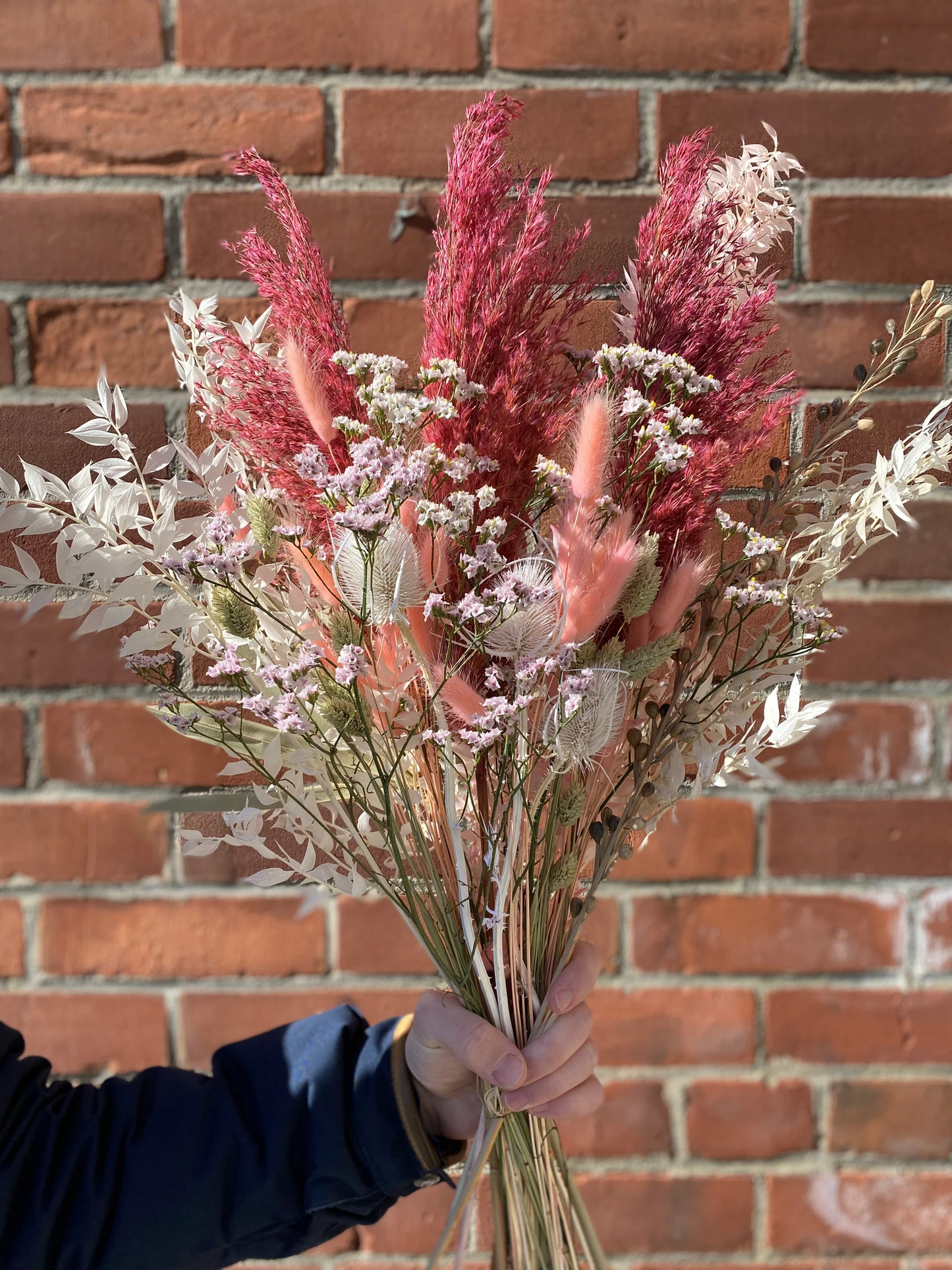 Vintage Pink Dried Bouquet, by Lou-Lou's Flower Truck