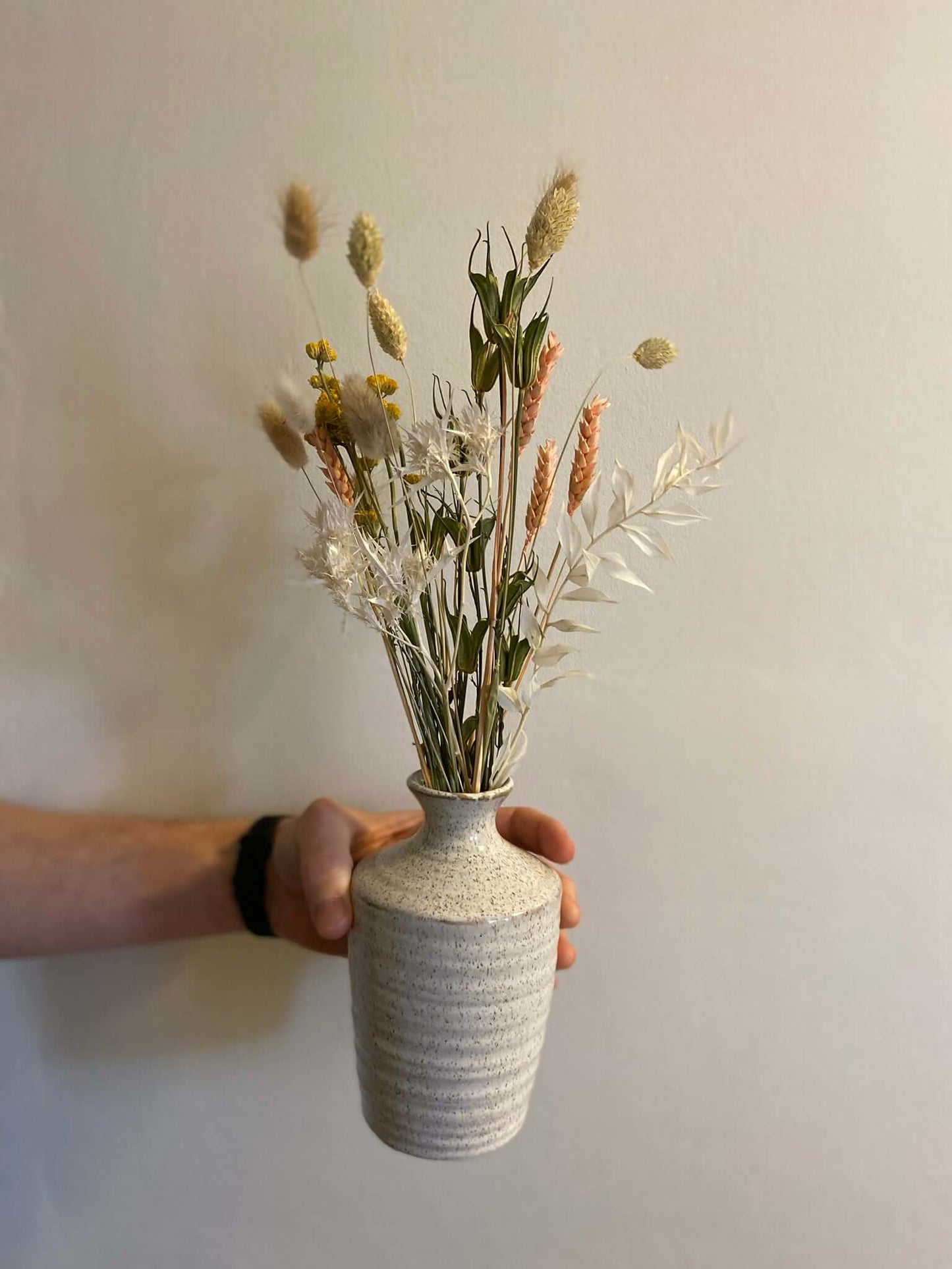 Rustic Dried Arrangement in Bud Vase, by Lou-Lou's Flower Truck