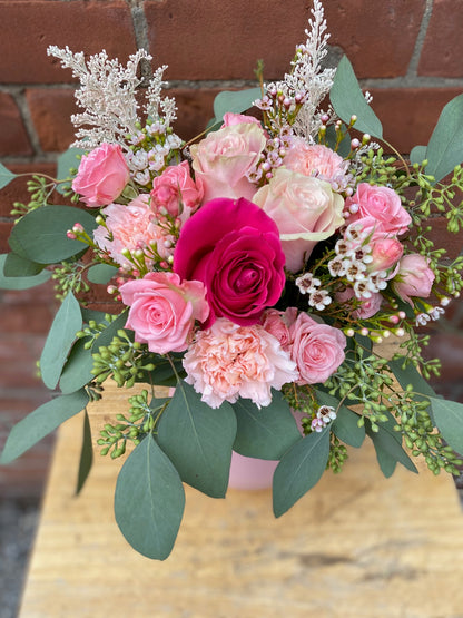 Sweet Mama in Large Coral Raawii Strøm Vase, by Lou-Lou's Flower Truck