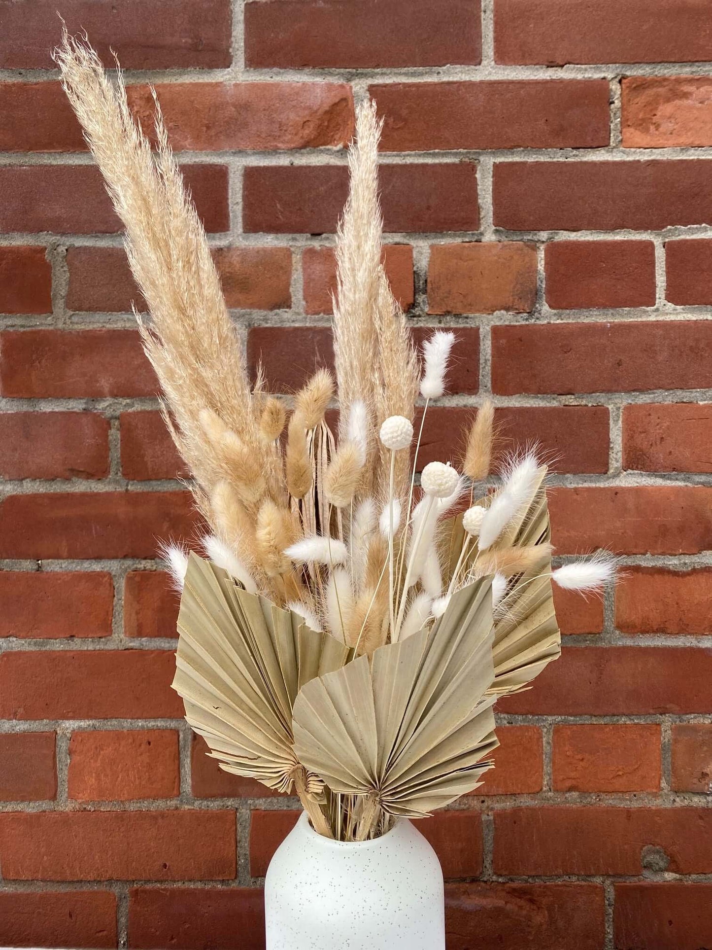 Neutral Dried Arrangement in Ceramic Vase, by Lou-Lou's Flower Truck