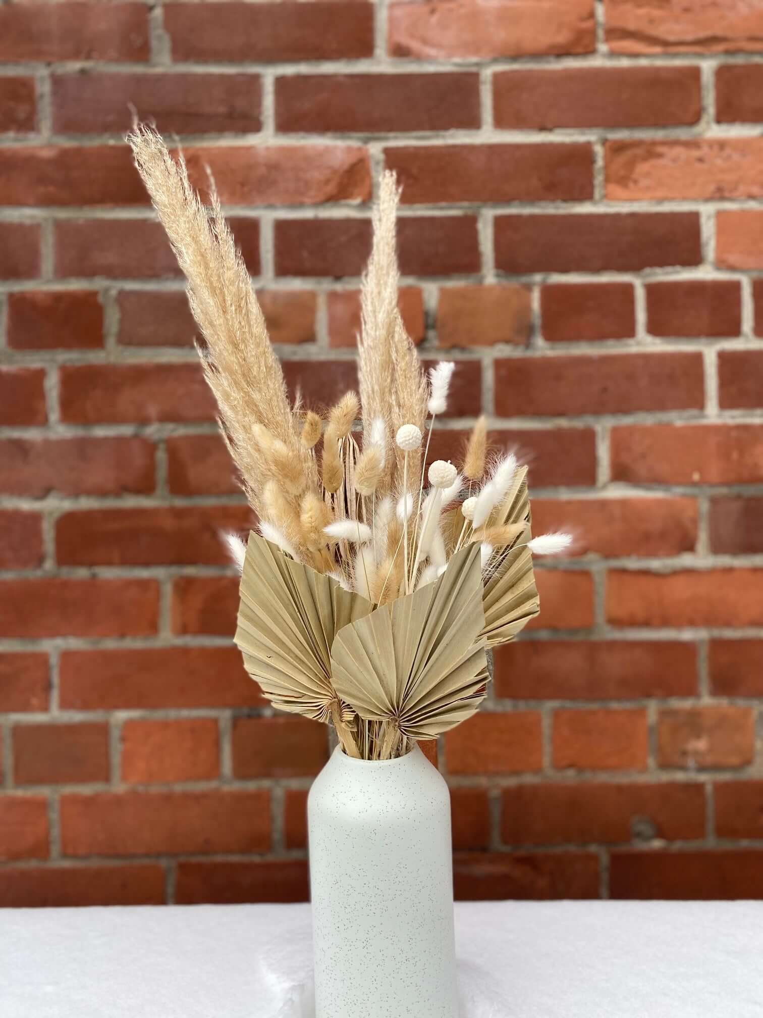 Neutral Dried Arrangement in Ceramic Vase, by Lou-Lou's Flower Truck