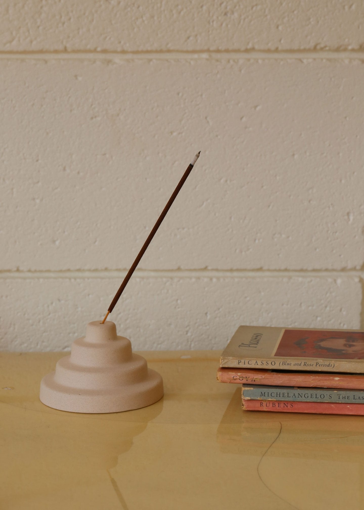 YIELD Ceramic Meso Incense Holder (Tan), by Lou-Lou's Flower Truck